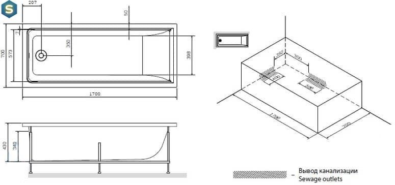 Ванна акриловая AM.PM Gem 170x70 W90A-170-070W-A