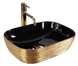 Умивальник Rea Belinda brushed gold black накладний REA-U8780, Золотий