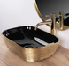 Умивальник Rea Belinda brushed gold black накладний REA-U8780, Золотий