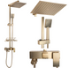 Душова система Rea Jack Brushed Gold з виливом REA-P7050, Золотий