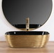 Умивальник Rea Belinda brushed gold black накладний REA-U8780, Золотий