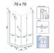 Душова кабіна Rea Fold N2 70x70 chrome REA-K7444 + REA-K7444, Хром, Універсальна, прозорий, хром
