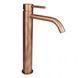 Смеситель для раковины высокий Paffoni Light без донного клапана brushed copper LIG081RMSP, Бронза
