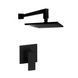 Душова система для ванни Paffoni Shower верхній душ 200x200 мм black matt KITEL010NO/M, Черный матовый