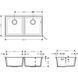 Кухонная мойка Hansgrohe S510-U770 под столешницу 820x450 на две чаши 370/370 Graphiteblack 43434170