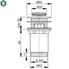 Донный клапан Alcaplast A391, Хром