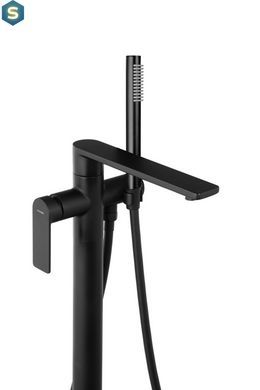 Змішувач для ванни Corsan Trino black mat підлоговий CMB7159BL, Черный матовый