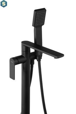Змішувач для ванни Corsan Trino black mat підлоговий CMB7159BL, Черный матовый