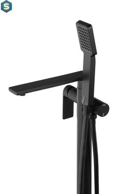 Змішувач для ванни Corsan Trino black mat підлоговий CMB7159BL, Черный матовый