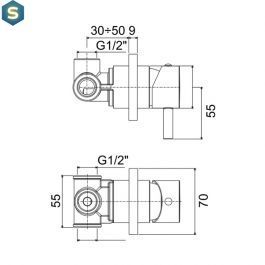 Душевой гарнитур со смесителем Paffoni steel KIT135ST, Нержавеющая сталь