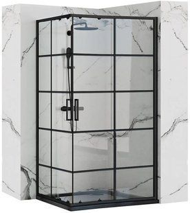 Душевая кабина Rea Concept 80x100 black REA-K6389, Черный/золото, Универсальная, прозрачный