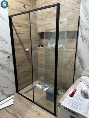 Душова кабіна Dusel DSL191B+DSL195B Black Matt 1200x900x1900, Черный матовый, прозорий, чорний матовий, 120x90