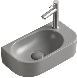 Умивальник Mexen Viera 40 light grey matt правий накладний підвісний MEX-21274061R, Каппучино