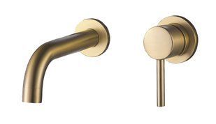 Змішувач для раковини VBI Milano brushed gold прихованого монтажу VBI-050102BG, Золотий