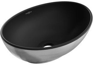 Умивальник Mexen Elza silver brushed black matt накладний MEX-21014023, Хром
