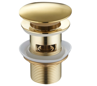 Донный клапан для раковины Mexen click-clack gold с переливом MEX-79920-50, Золотой