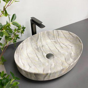 Умивальник (раковина) VBI UDINE STONE GLOSSY накладний, узор