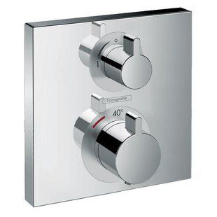Термостат для душу Hansgrohe прихованого монтажу Ecostat Square із запірним вентилем хром 15712000, Хром