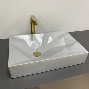 Умывальник VBI Troia M grey matt накладний VBI-016401, Каппучино