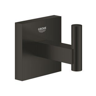 Гачок для ванної кімнати Grohe QuickFix Start Cube 409612430, Черный матовый