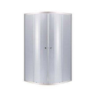 Душова кабіна Lidz Latwa SC80x80.SAT.LOW.GR, скло тоноване 4 мм без піддона, Хром матовий, Універсальна, тонованний