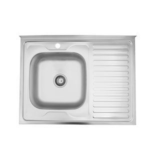 Кухонная мойка Kroner KRP Satin-6080L (0,6 мм) CV022825, Satin