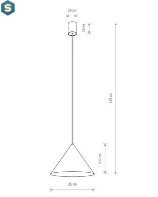 Підвісний світильник Nowodvorski 8002 Zenith M GU10 1x35W IP20 Wh