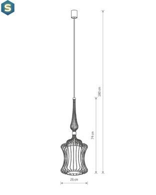 Подвесной светильник Nowodvorski 8870 Abi E27 1x40W IP20 Bl