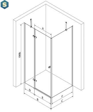Душевая кабина Mexen Roma 90x90 graphite хром MEX-854-090-090-01-40, Хром, Универсальная, хром