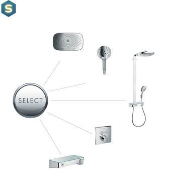 Душова система Hansgrohe Raindance Select E 300 3Jet з термостатом ShowerTablet хром/білий 27127400