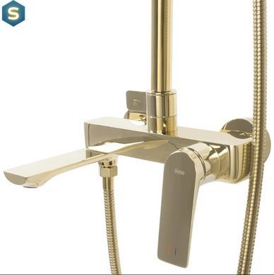 Душевая система Rea Avalon gold с изливом REA-P8812, Золотой