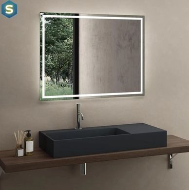 Умивальник Rea Archi 75 black matt накладний підвісний REA-U4303, Черный матовый