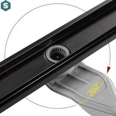 Трап для душа Rea Neox 70 Superflow black 2в1 REA-G7806
