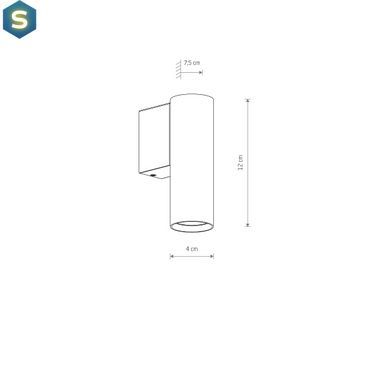 Світильник Nowodvorski 10889 Fourty Wall S GU10 1x10W IP20 Umbra Gray