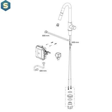 Смеситель для кухни электронный Imprese Smart Bio ZMK051901151, Хром
