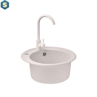 Кухонна мийка гранітна Kroner KRP Komposit COL-510 CV027406, Береза