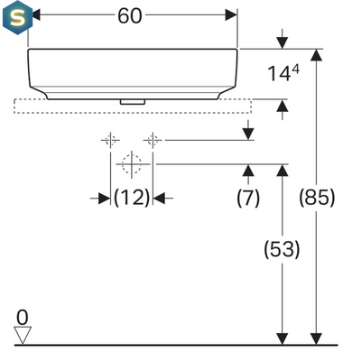 Умывальник Geberit Variform 60x45 500.772.01.2, Белый