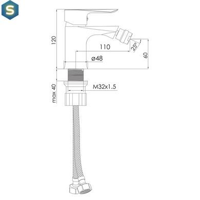 Змішувач для біде Imprese Vaclav f03106403AA, Білий