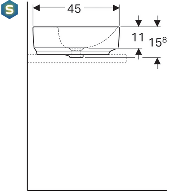 Умывальник Geberit Variform 60x45 500.772.01.2, Белый