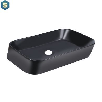 Умивальник Qtap Scorpio 550х390х120 Black matt QT14112243MBN, Черный матовый