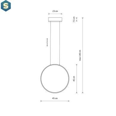 Підвісний світильник Nowodvorski 10860 Circolo LED S 1x18W 4000K 600Lm IP20 Bl
