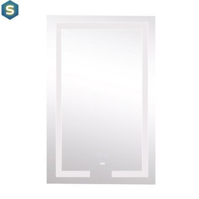 Дзеркало Lidz Kubis 800х500 з LED-підсвічуванням Touch, з антизапотіванням, з диммером яскравості LD78LF9365080