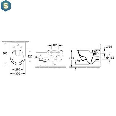 Унитаз подвесной Villeroy&Boch Subway 2.0 ViFresh 5614A101, Белый