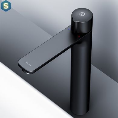 Смеситель для умывальника Am.Pm X-Joy TouchReel высокий black F85A92522, Черный матовый