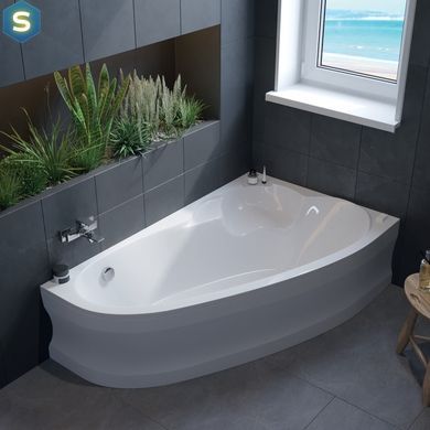 Ванна акриловая Koller Pool Nadine 170 L + сифон + ножки NADINE170X100L+WBW0001+B70CМMA-57, Белый