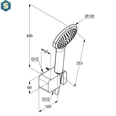 Душевой гарнитур Kludi Freshline 6787005-00, Хром