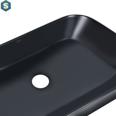 Умивальник Qtap Scorpio 550х390х120 Black matt QT14112243MBN, Черный матовый