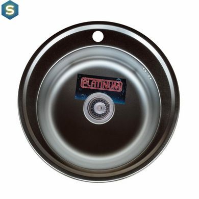 Кухонна мийка з нержавіючої сталі Platinum 510 декор (0,6/170 мм), Decor
