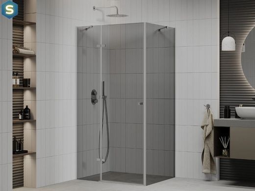 Душевая кабина Mexen Roma 90x90 graphite хром MEX-854-090-090-01-40, Хром, Универсальная, хром