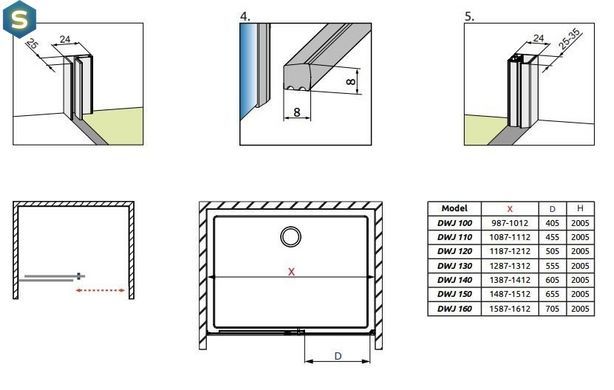 Душевая дверь Radaway Idea DWJ 130 см 387017-01-01L